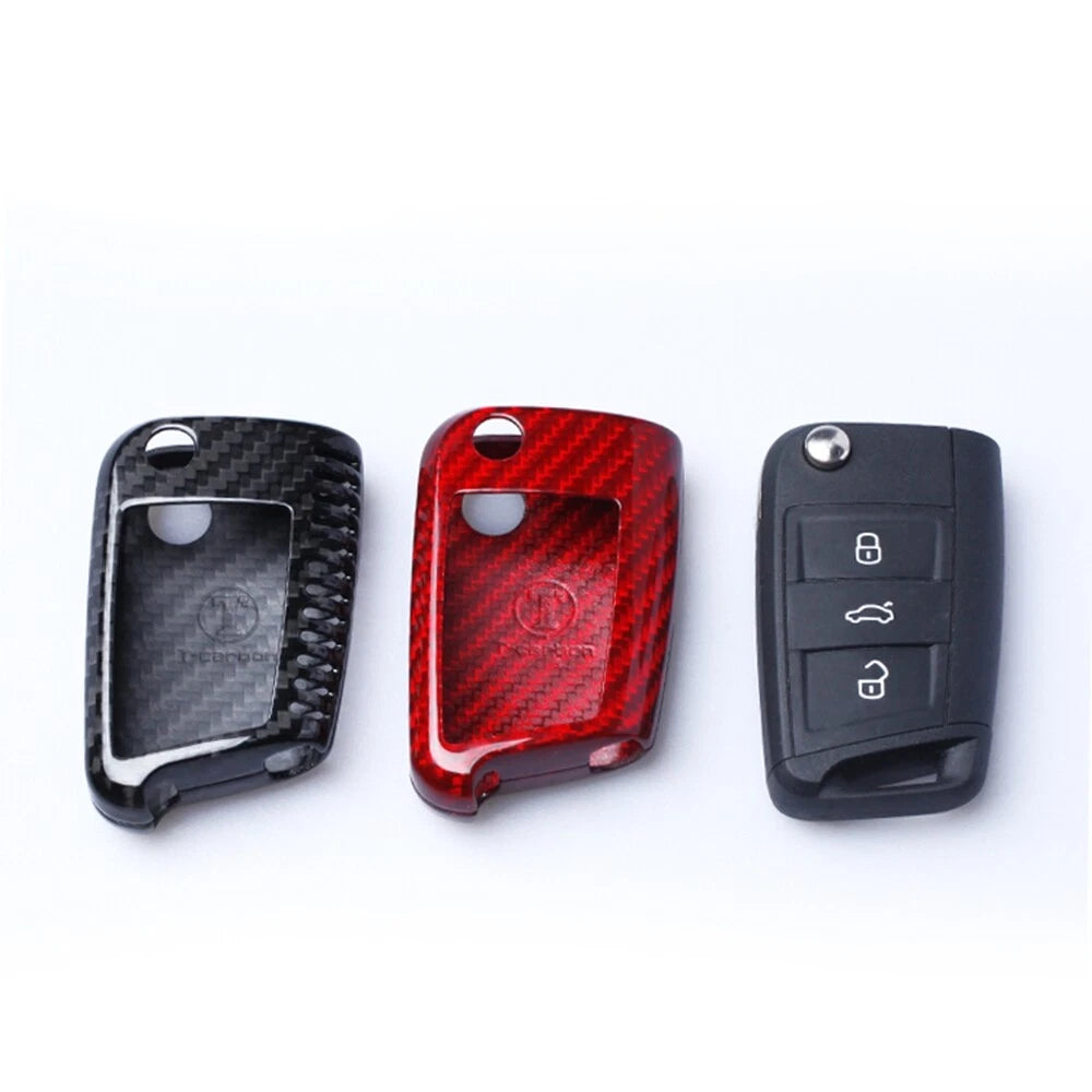 Carbon Fiber Key Case Cover for 2015-2021 VW MK7 Golf GTI Jetta (2015-2021)