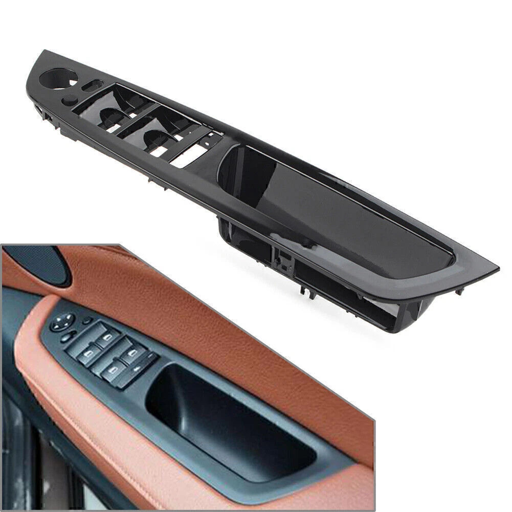 Black ABS Inner Door Handle Trim Cover for BMW X5 X6 E70 (2007-2013)