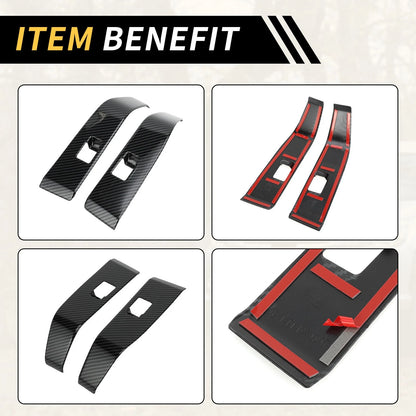 Carbon Fiber Rear Door Window Switch Panel for Toyota Tacoma (2016-2023)