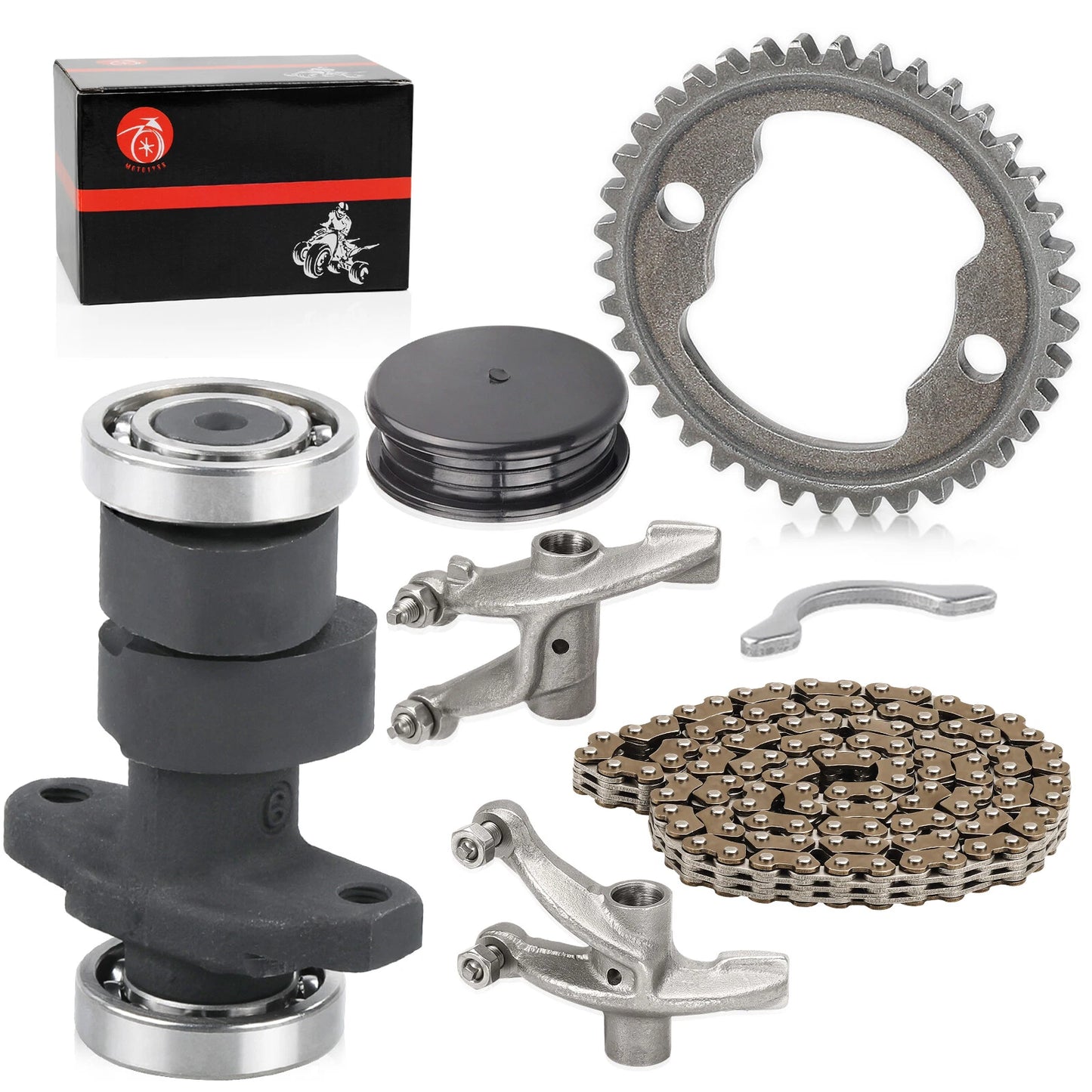 Camshaft & Rocker Arm & Cam Timing Gear for Honda FourTrax 250 TRX250X (1987–1992)