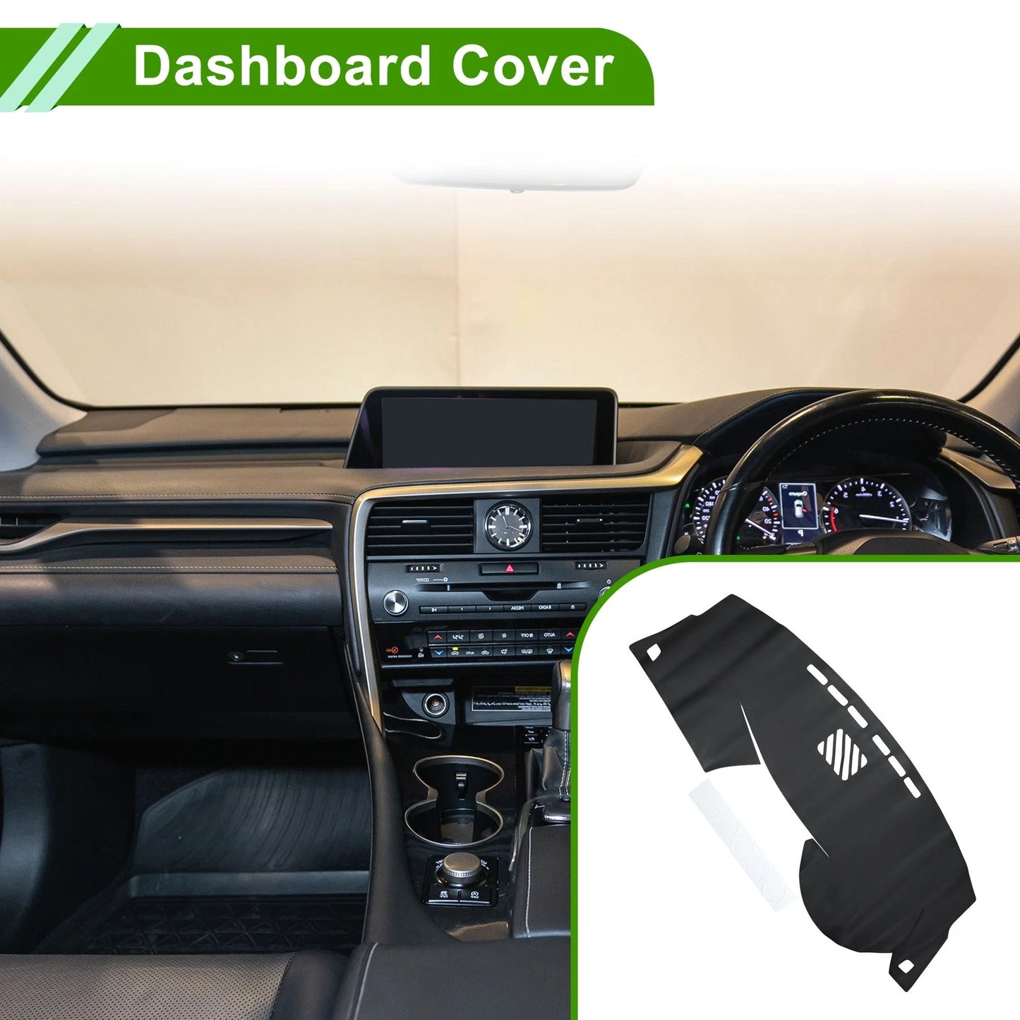Dashboard Cover Mat for LEXUS RX 350 2010-2015 Black