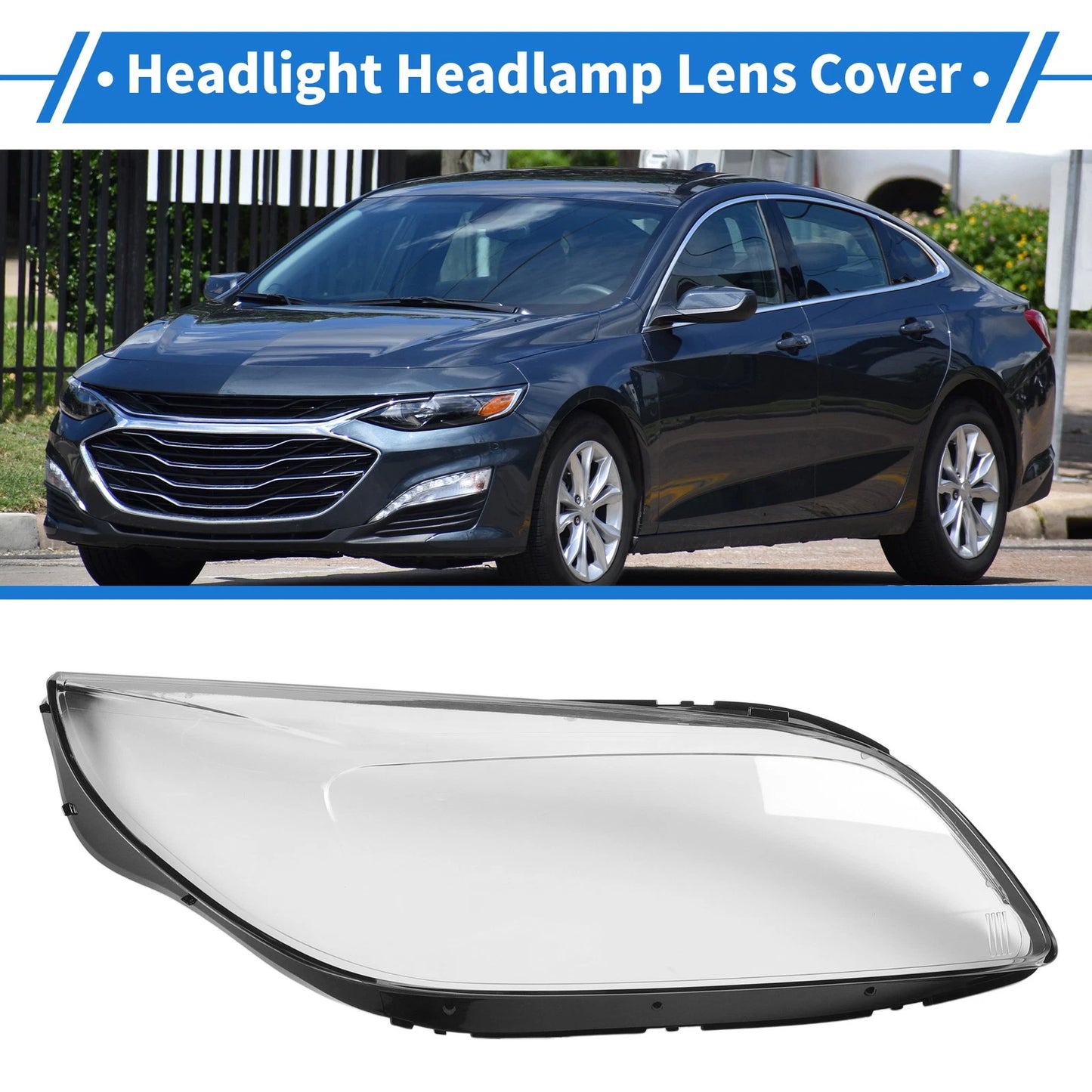 1 Pc Front Right Headlight Lens Cover for Chevrolet Malibu (2013 - 2015)