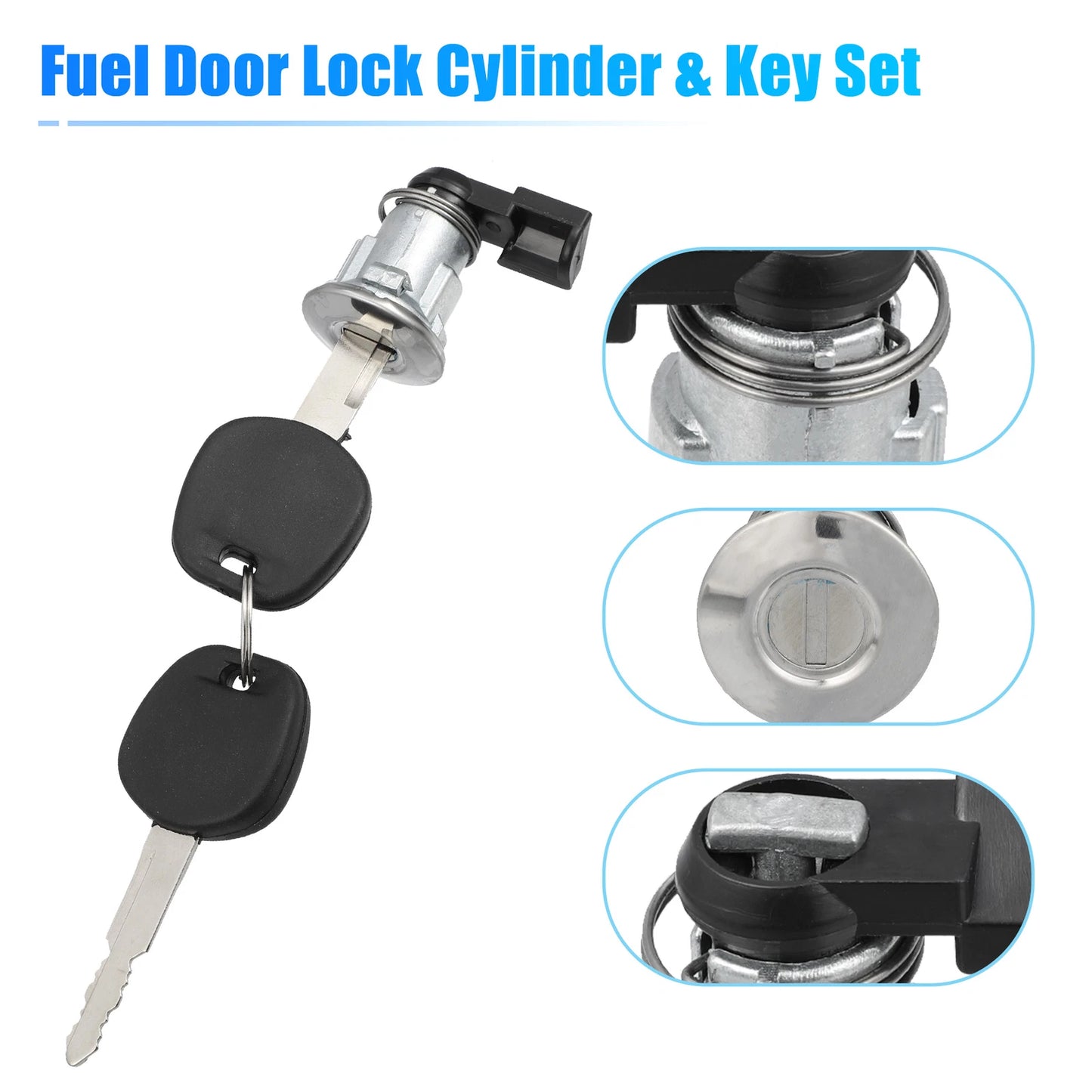 Fuel Door Lock Cylinder w/ Key for Toyota Tacoma Tundra (2005-2023)