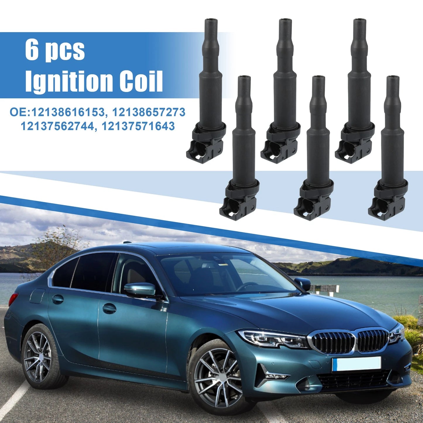 6pcs Ignition Coils for BMW 1 Series M & 120i (2005-2007, 2011)