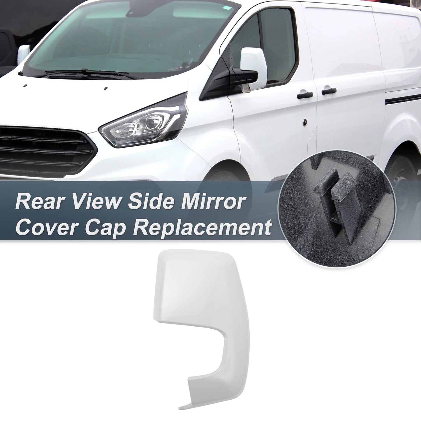 Left Side Rearview Mirror Cover for Ford Transit Custom (2012-2023)