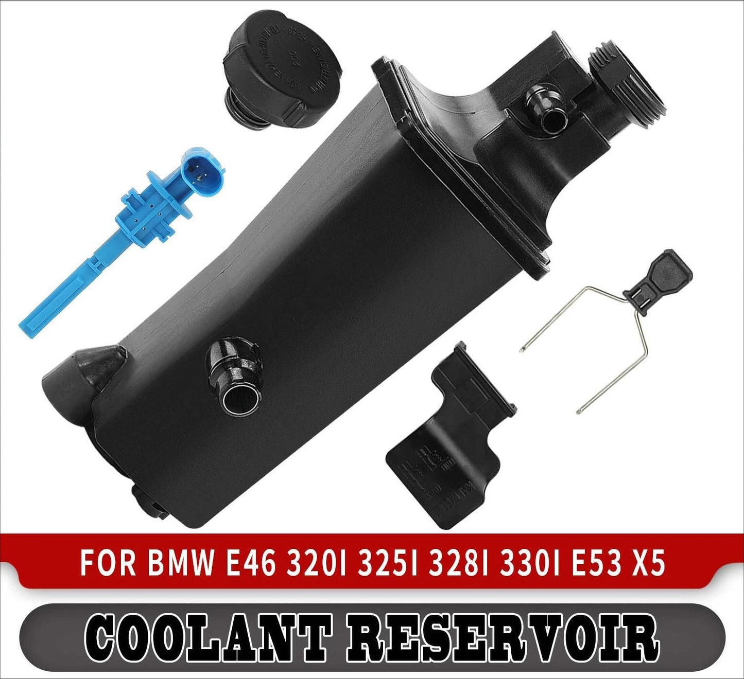 Radiator Coolant Overflow Expansion Tank with Sensor for BMW E46 (1998–2006)