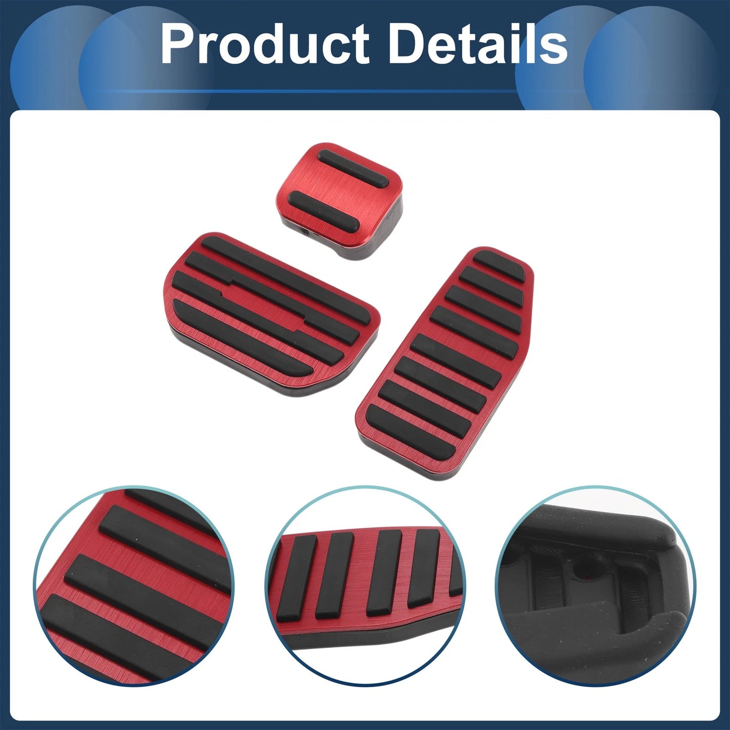 3 x Automatic Foot Accelerator Pedal Covers for Suzuki Swift (2004-2010)