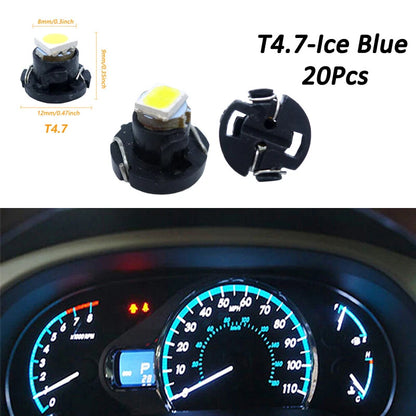T4.7/T5 Neo Wedge LED Bulbs for Dash Climate Instrument Light - Ice Blue