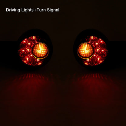 Black LED Amber Rear Turn Signals for Harley Sportster XL (1992-2022)