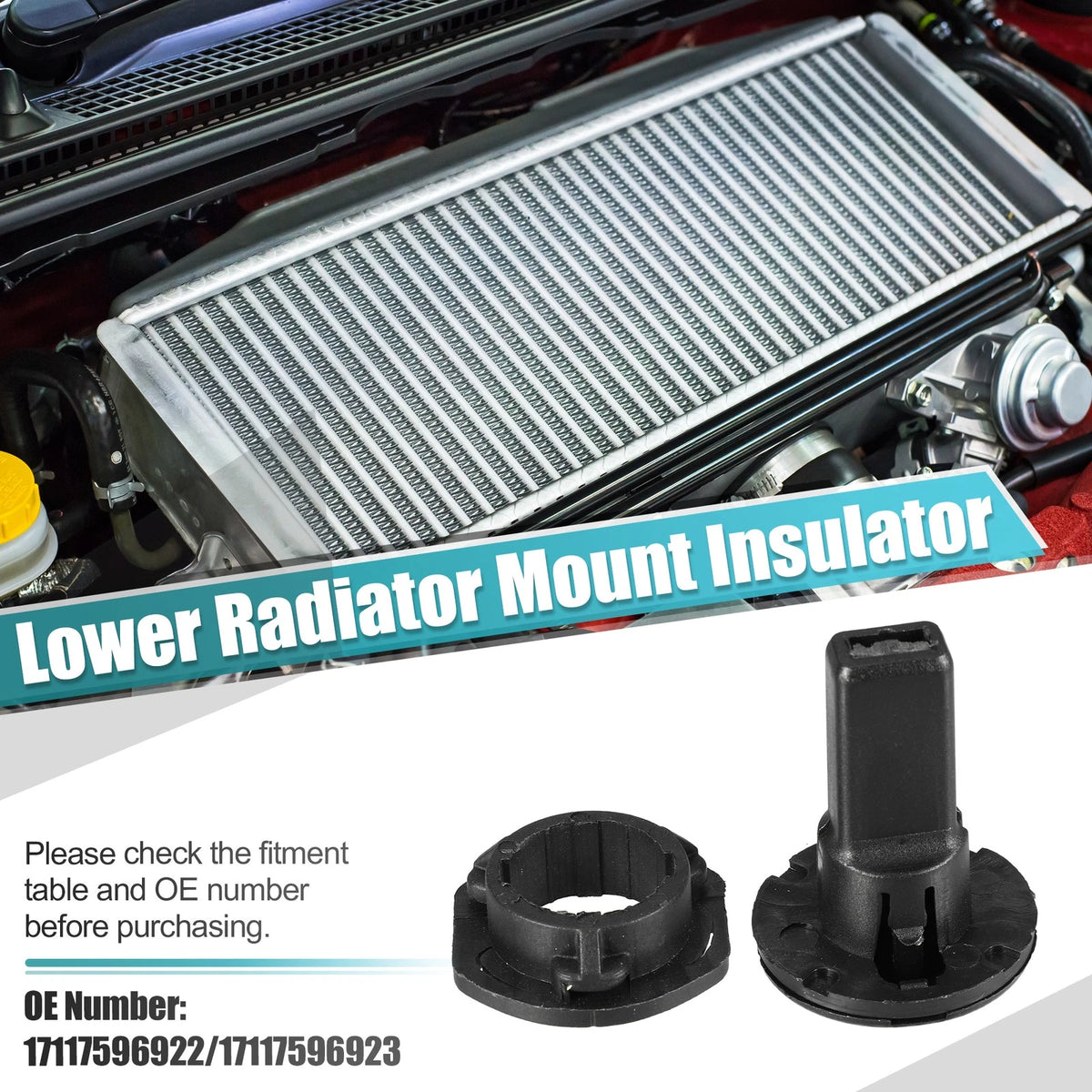 1 Set Upper Radiator Mount Bracket with Support Sleeve for BMW 228i