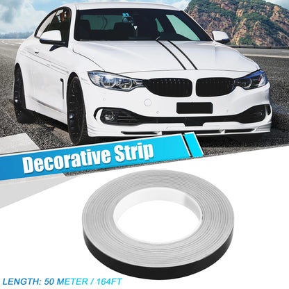 0.6in Width 164ft Length Decorative Strips Waterproof Black for Car Motorcycle