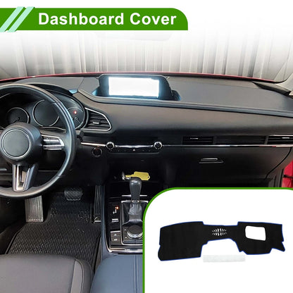 Dash Cover Mat for Mazda CX-30 20-24 Sun Protector Pad Black Blue