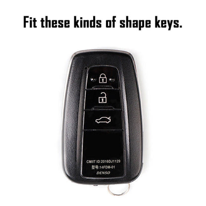 White Remote Key Fob Case for Toyota Camry, Corolla, C-HR, Prado, RAV4, Prius