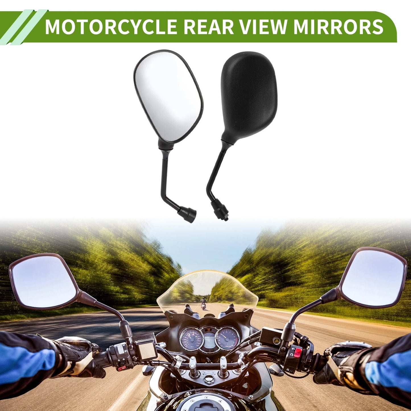 Rear View Mirrors / 1set / M8 Motorcycle