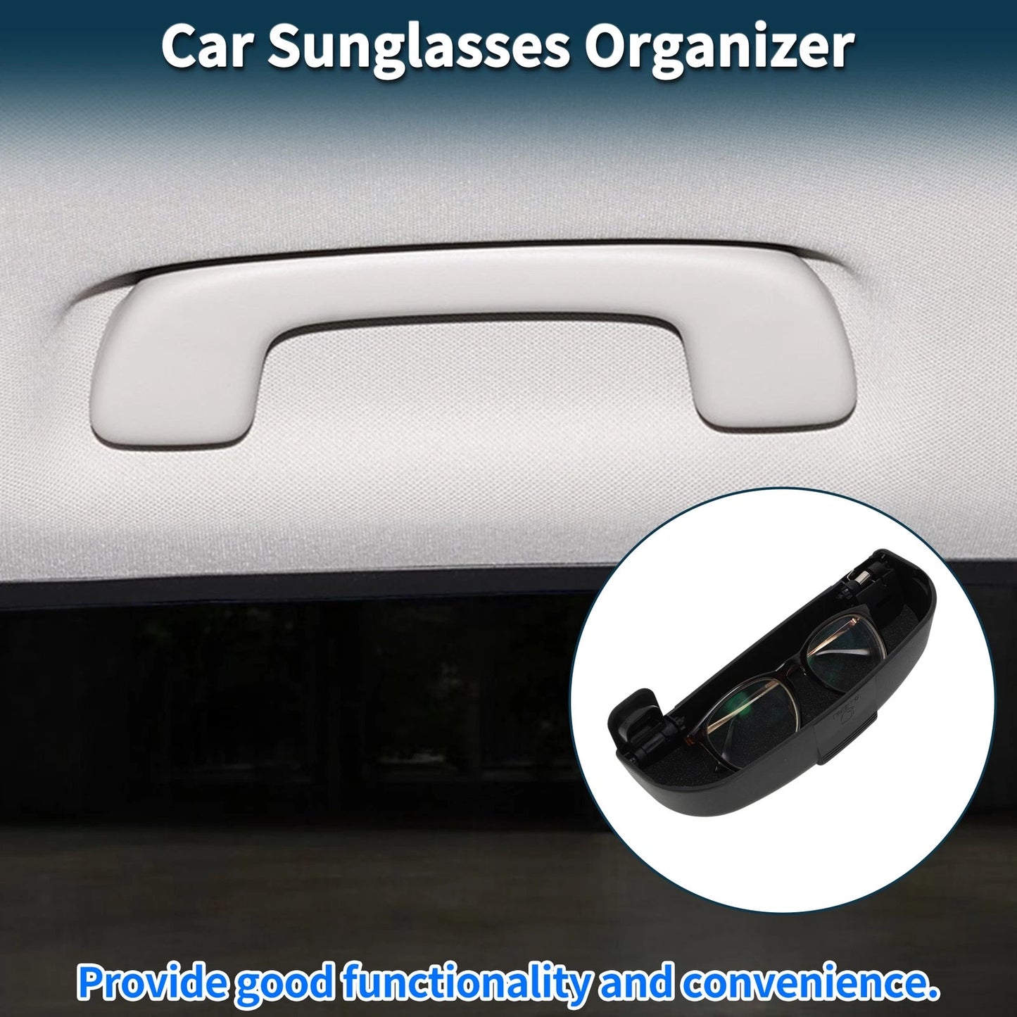 Sunglasses Case for Peugeot 308 2014-2026 ABS Black 1 Set