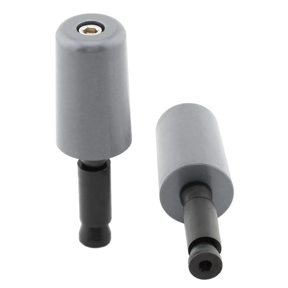 2 x Universal Handlebar Hand Grips & End Caps for Motorcycle (No Year)