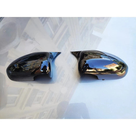 2 Piece Side View Mirror Covers for Opel Corsa E (2014-2019) Gloss Black