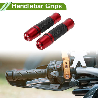Grips 7/8" 22mm Hand Grips Rubber Red for Motorcycle