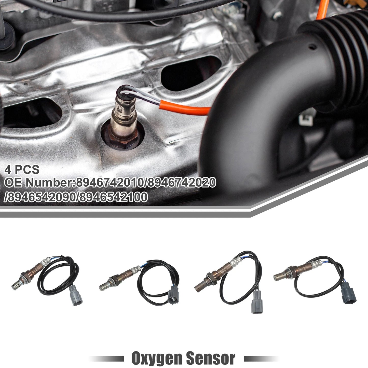 O2 Oxygen Sensor Upstream Front & Rear 4 x for Toyota RAV4 (2001–2003)