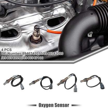 O2 Oxygen Sensor Upstream Front & Rear 4 x for Toyota RAV4 (2001–2003)