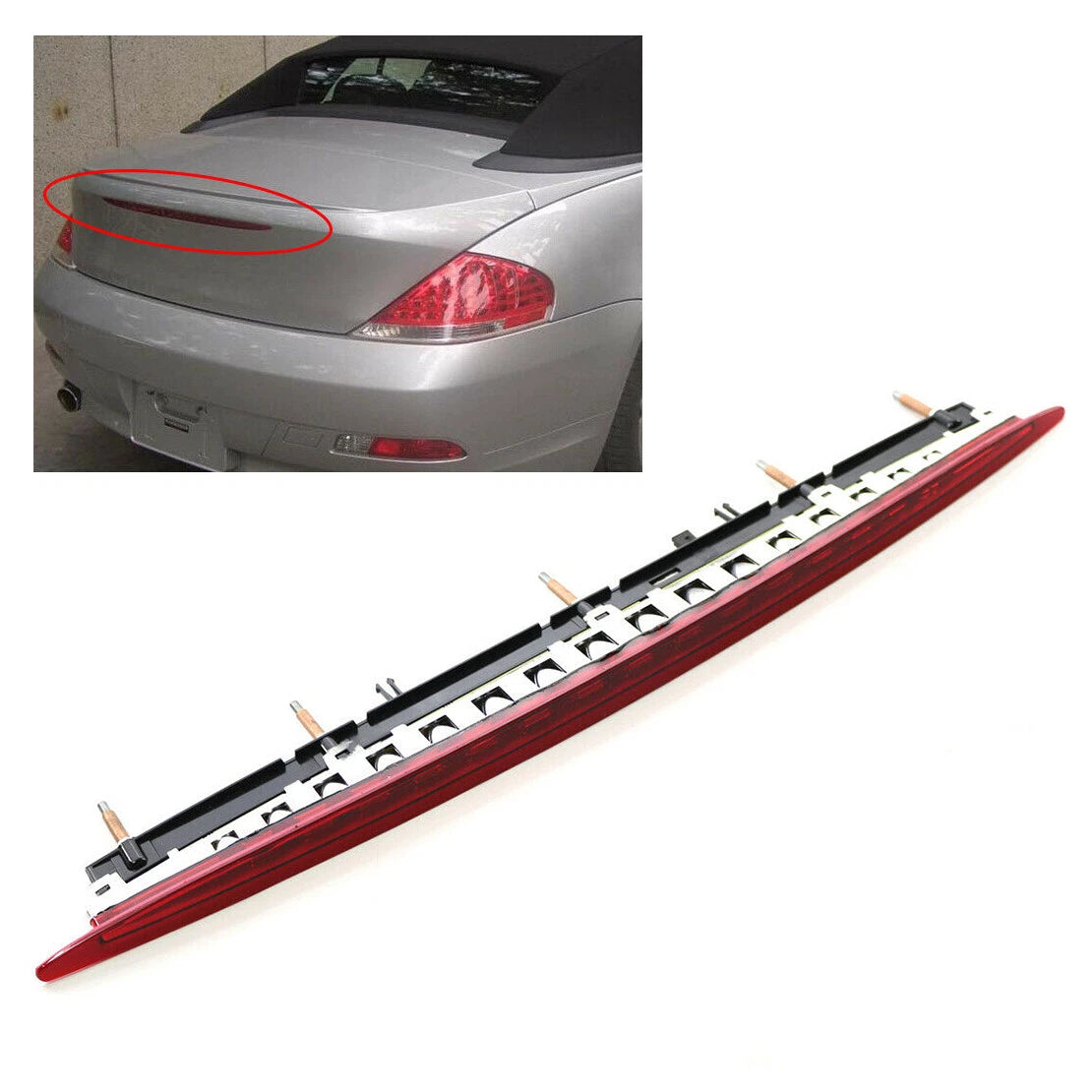 Red LED 3rd Brake Light for BMW 6 Series E64 Cabrio 650i (2006-2007)