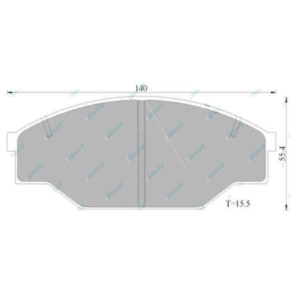 Front Disc Brake Pad Set for Toyota Hilux LN55 LN56 (1983-1988)