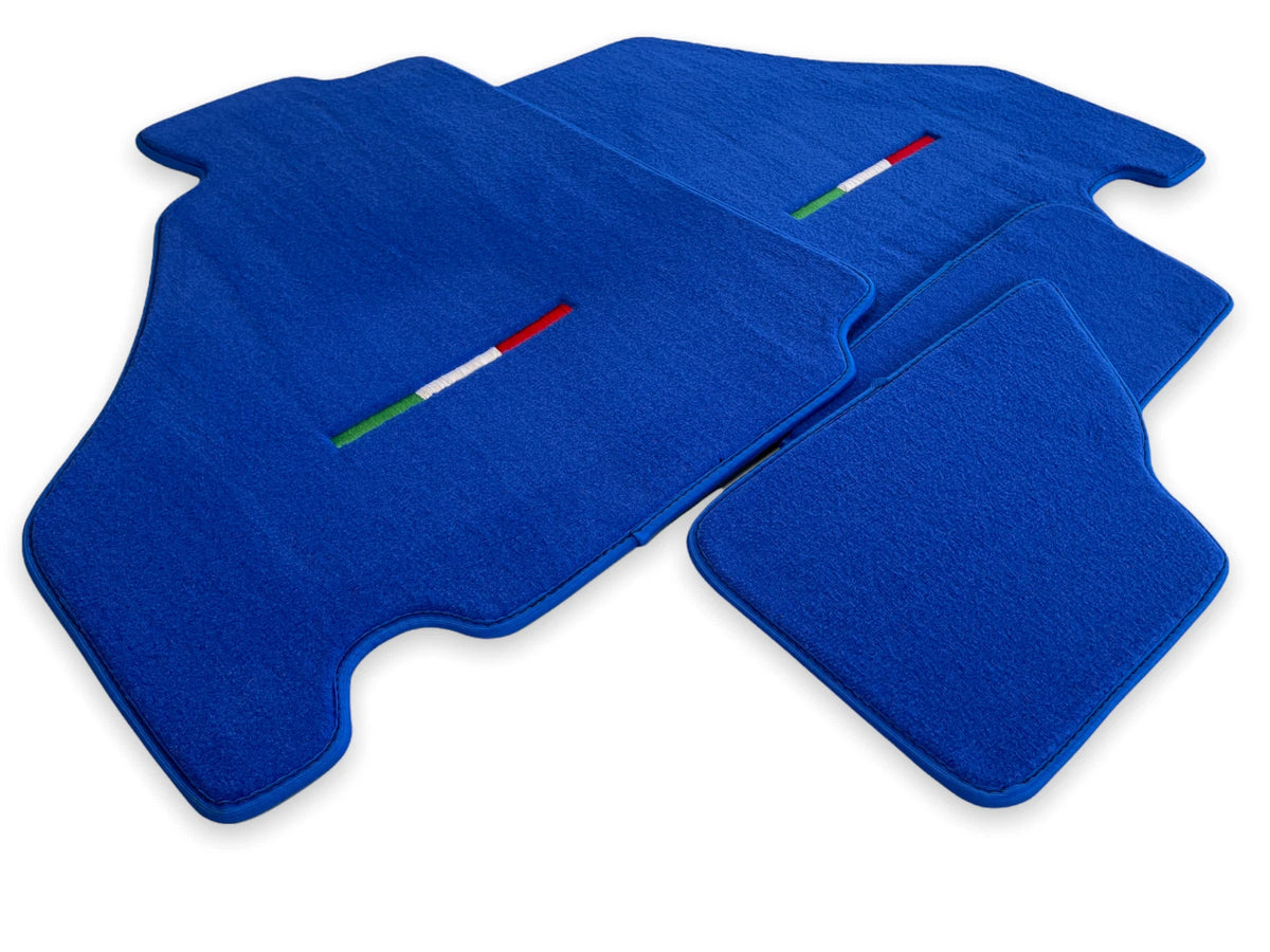 Floor Mats for Ferrari F430 2004-2009 Blue Tailored Carpets with Emblem