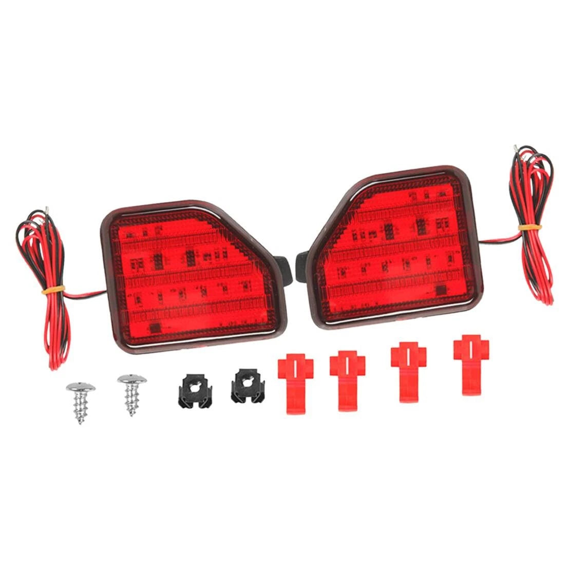 LED Red Rear Bumper Reflector Lights for Jeep Wrangler (2018-2021)