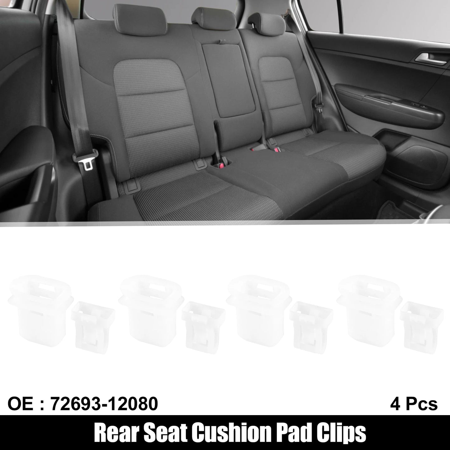 4 x Rear Seat Cushion Pad Clips for Toyota Avalon (2005-2012)
