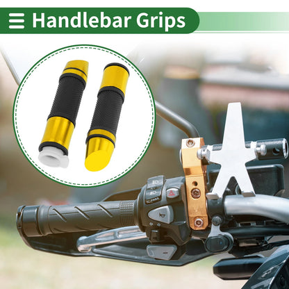 7/8 22mm Motorcycle Hand Grips Cover Gold Tone for Make Model