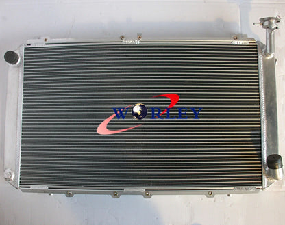 3 Row Aluminum Radiator + Blue Hose for Nissan GQ Patrol Y60 (1997-1999)