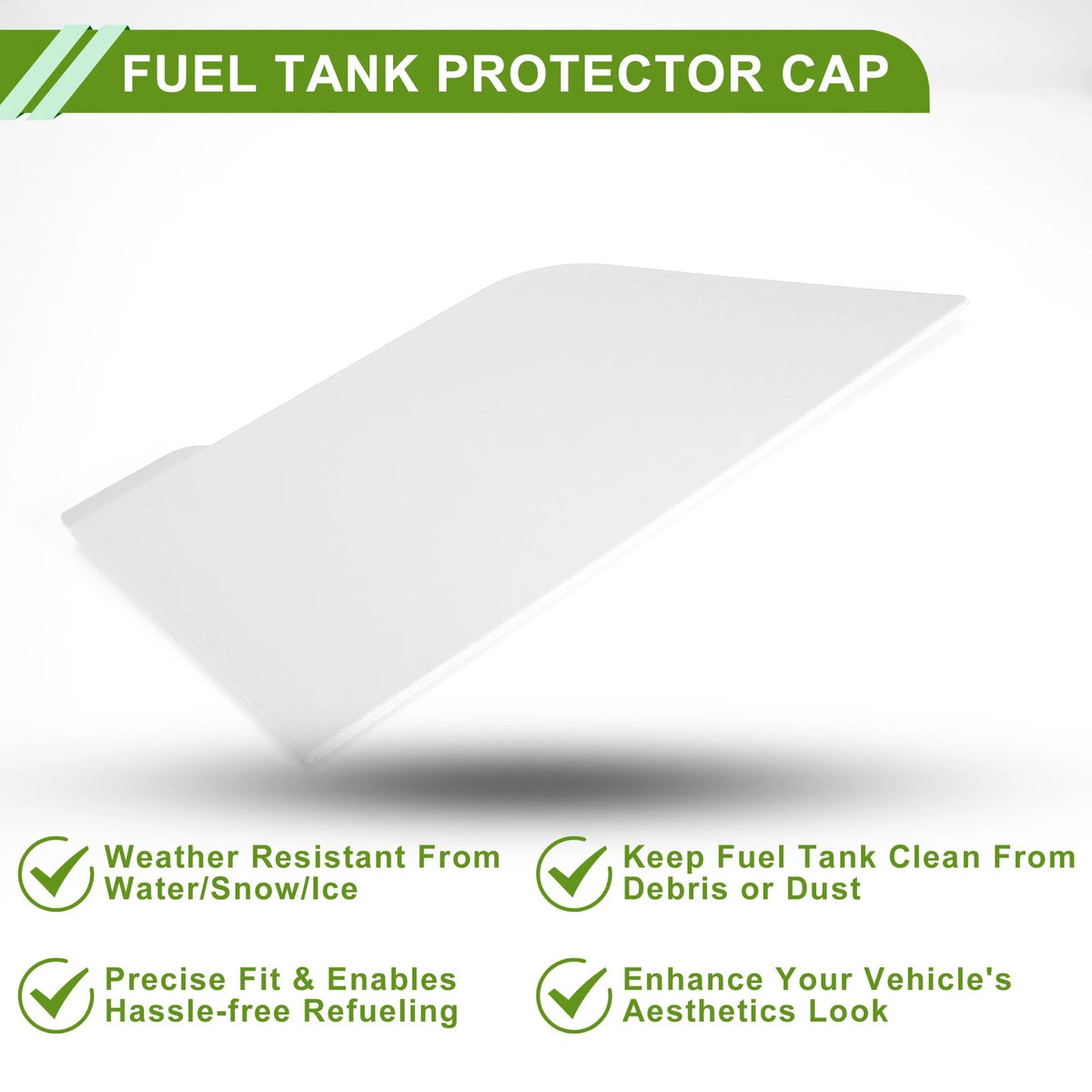 Fuel Tank Door Cap for Ford Transit Custom (2012-2016) - White Gas Tank Flap