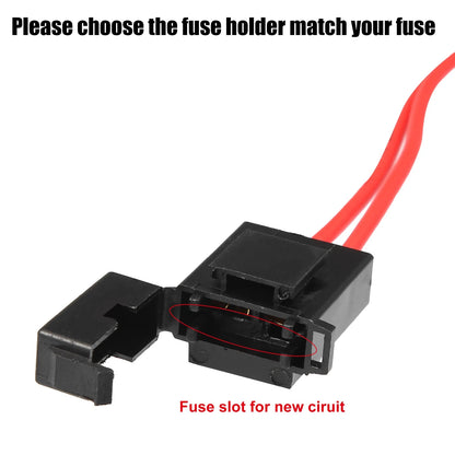 25A Blade Style Fuses Mini Fuse Adapter Tap for Cars
