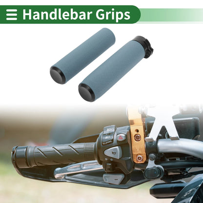 25mm Hand Grips Cover Kit TPU Blue for Motorcycle