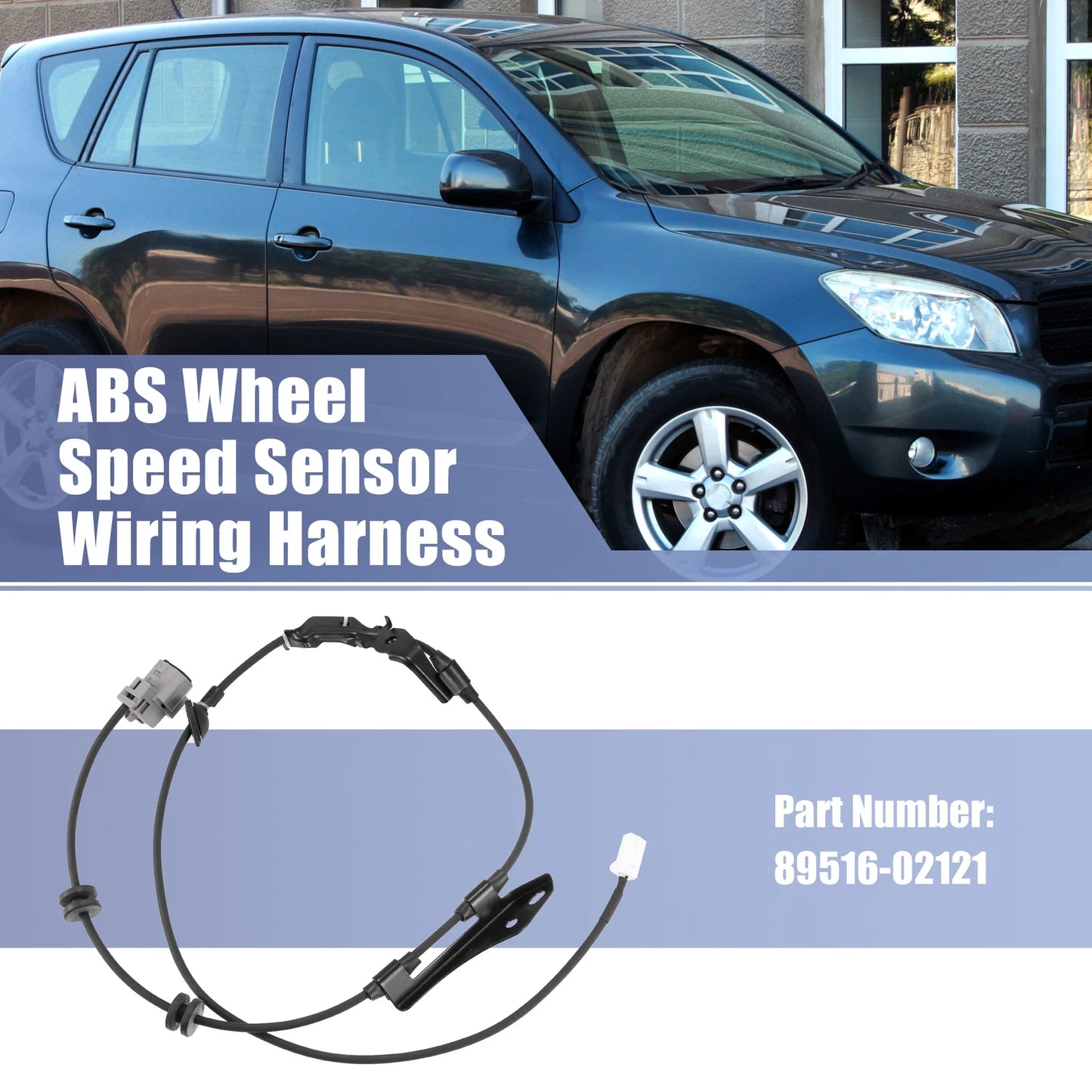 ABS Wheel Speed Sensor Wiring Harness Rear Left for Toyota Prius (2001-2009)