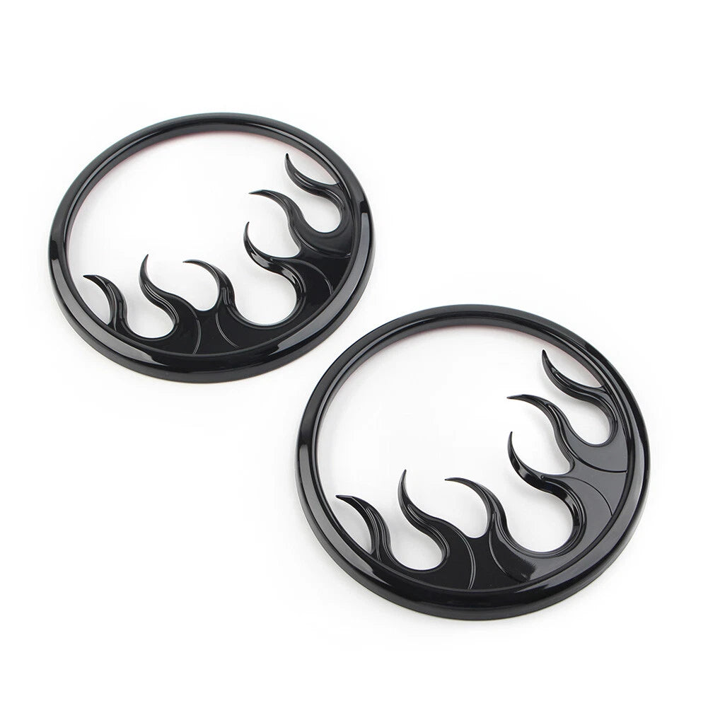 Motorcycle Front Speaker Grill Trim Covers for Harley Electra Glide (14-22)