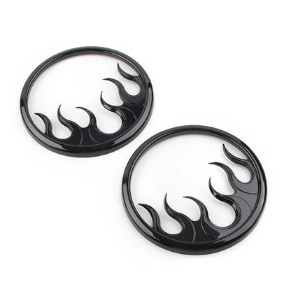 Motorcycle Front Speaker Grill Trim Covers for Harley Electra Glide (14-22)