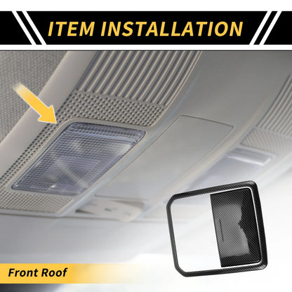 Carbon Fiber Roof Reading Light Cover Trim for Toyota Tundra (2022-2024)