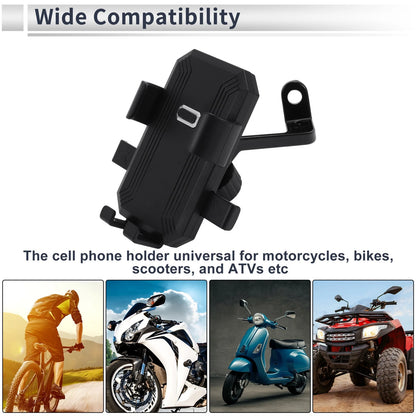 Motorcycle Phone Mount Holder 4.7-7.2" Phones for Rearview Mirror Mount