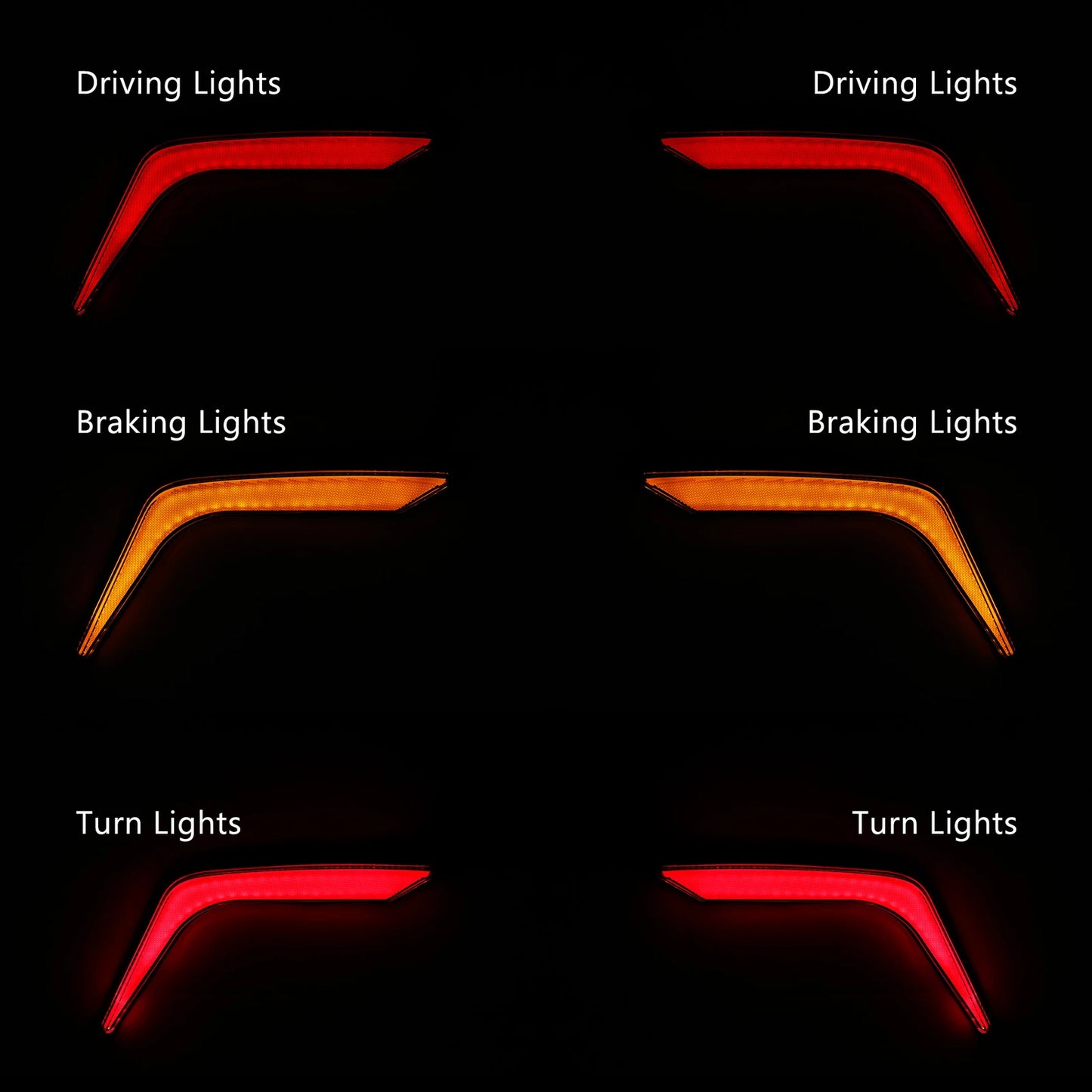 Rear Saddlebag Turn Brake Light Accents for Honda Goldwing GL1800 (2018-2025)