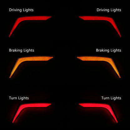 Rear Saddlebag Turn Brake Light Accents for Honda Goldwing GL1800 (2018-2025)