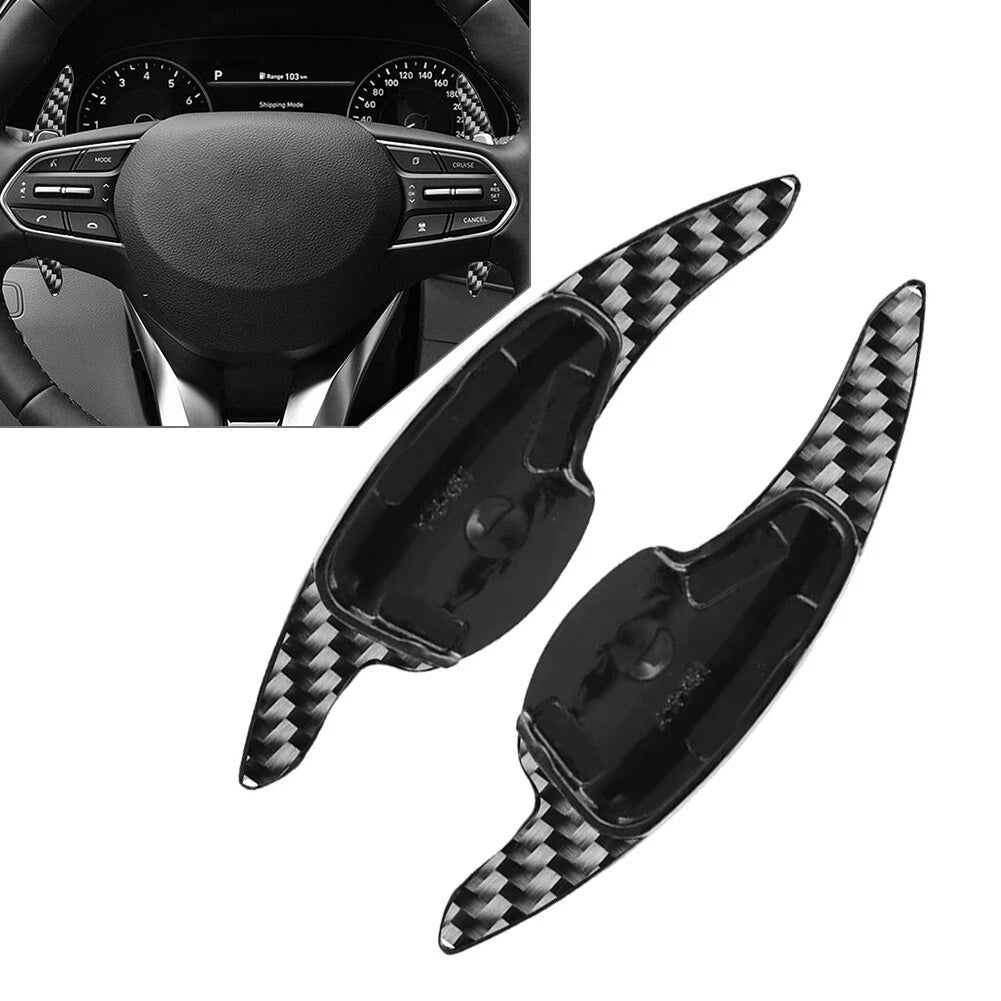 Black Steering Wheel Shift Paddle Extensions for Hyundai LAFESTA IX35 PALISADE