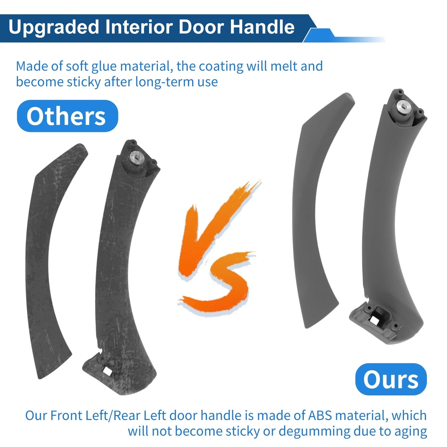 Inner Door Panel Handle Gray for BMW 3 Series E90 E91 (2004-2012)