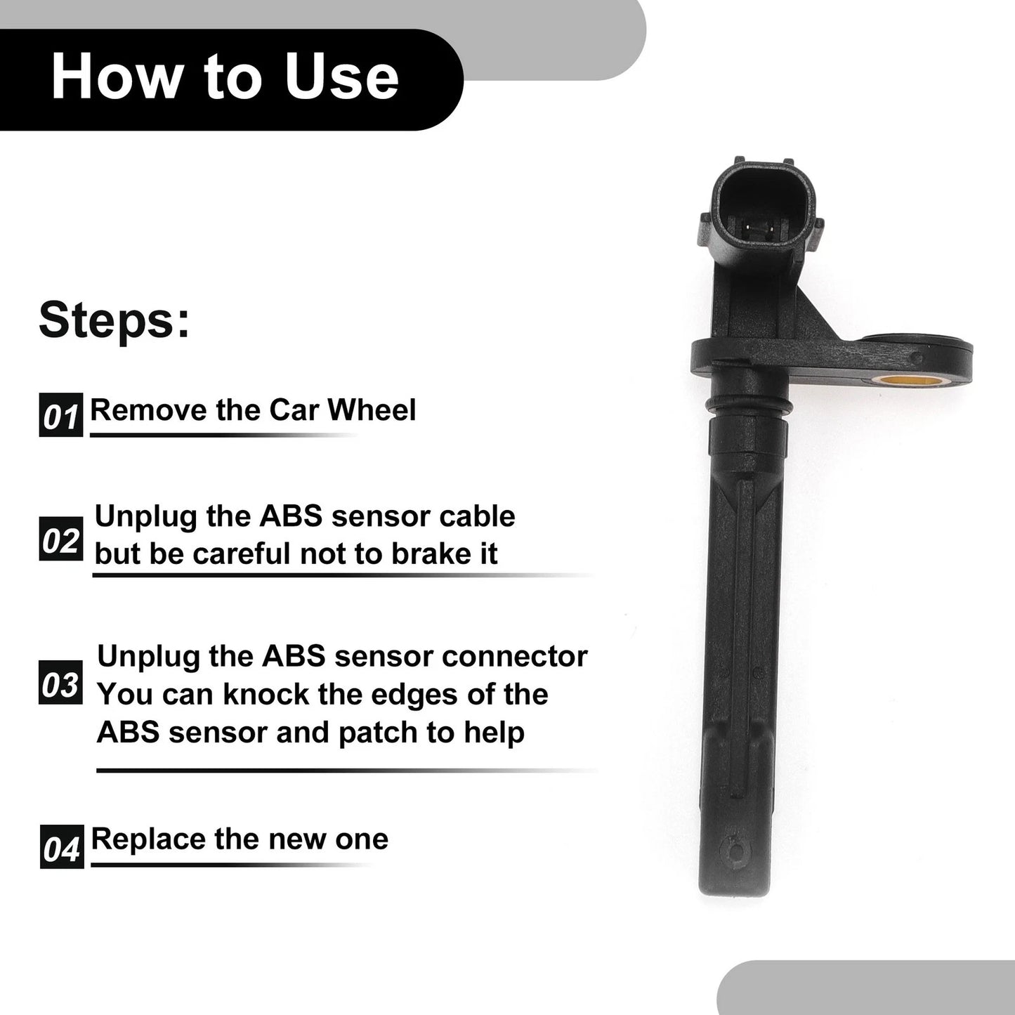 ABS Wheel Speed Sensor for Toyota Sequoia (2008-2017) 1 Pcs