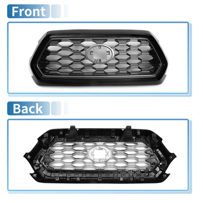 Front Bonnet Bumper Grille for Toyota Tacoma 2021-2023 Black Deep Gray
