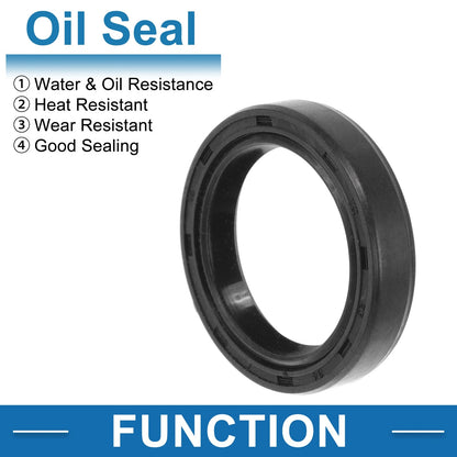 Oil Seal 25x34x7mm Nitrile Rubber Black 5 Pcs Rotary Shaft Seal