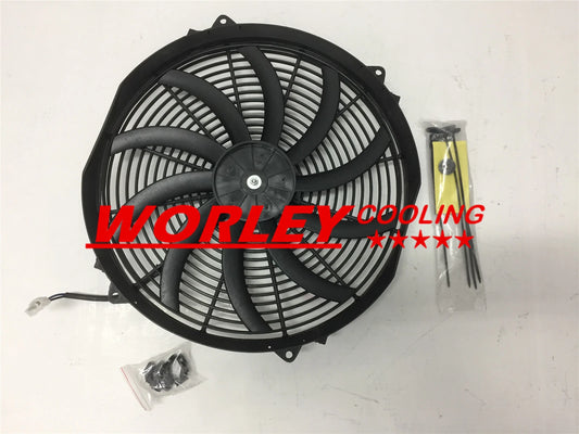 16" 12V Electric Cooling Thermo Fan + Mounting Kits for QLD Universal