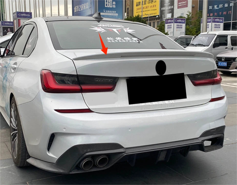 Rear Unpainted Spoiler Wing P Style for BMW 3 Series G20 G28 Sedan (2019-2024)
