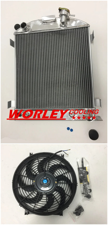 Aluminum Radiator & Fan 22.5" for Ford Hi-Boy (1932)