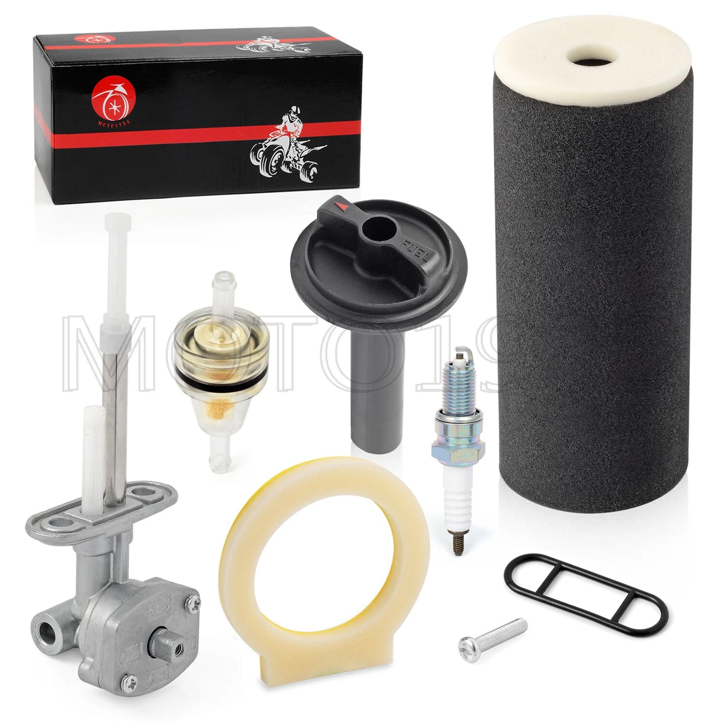 Air Filter Foam Cleaner Fuel Valve Petcock for YAMAHA Grizzly 660 YFM660F 02-08